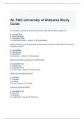 AL P&C University of Alabama Study Guide latest updated