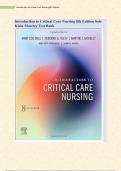 Introduction to Critical Care Nursing 8th Edition Sole Klein Moseley Test Bank