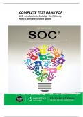 COMPLETE TEST BANK FOR  SOC - introduction to Sociology- 6th Edition by Nijole V. BenokraitiS lateSt update 
