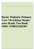 Burns Pediatric Primary Care 7th Edition Maaks Starr Brady Maaks Starr Brady T ISBN: 9780323581967