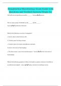 Straighterline Microbiology Exam Guide with Questions and Verified Answers/ Grade A+