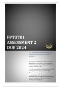 FPT3701 Assignment 2 DUE 2024.100% Trusted and Reliable answers.. This document includes Questions and Answers for assessment 2 Question 1 – Question 4.         This assessment comprises short essay and discussiontype questions that require your active en