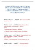 AAA FOOD MANAGER CERTIFICATION  EXAM 2024 NEWEST EXAM COMPLETE  200 QUESTIONS WITH DETAILED  VERIFIED ANSWERS &lpar;100&percnt; CORRECT&rpar;  &sol;ALREADY GRADED A&plus;