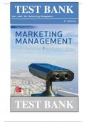 TEST BANK For Marketing Management, 4th Edition By Mark Johnston Greg Marshall ISBN: 9781260381917 | Verified Chapter's 1 - 14 | Complete Newest Version