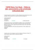NR509 Bates Test Bank – Midterm 200+ QUESTIONS AND ANSWERS UPDATED 2024