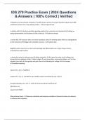 IDS 270 Practice Exam &vert; 2024 Questions & Answers &vert; 100&percnt; Correct &vert; Verified