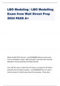 LBO Modeling / LBO Modelling Exam from Wall Street Prep 2024 PASS A+