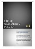 GRL1501 Assignment 02 Due 2024. 100% pass guaranteed.This document contains questions and answers for assessment 2 Question 1 through Question 5.  QUESTION 1  (20)   1.1 The following are three categories of movement. Define each category and provide an e