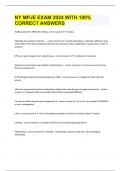NY MPJE EXAM 2024 WITH 100&percnt; CORRECT ANSWERS
