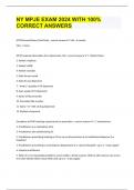NY MPJE EXAM 2024 WITH 100&percnt; CORRECT ANSWERS