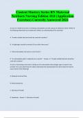 Content Mastery Series RN Maternal Newborn Nursing Edition 10&period;0 &lpar;Application Exercises&rpar; Correctly Answered 2024