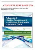     COMPLETE TEST BANK FOR    Advanced Health Assessment & Clinical Diagnosis in Primary Care 6th Edition by Joyce E. Dains LATEST UPDATE 