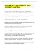 OHIO MPJE EXAM 2024 WITH 100&percnt; CORRECT ANSWERS