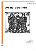 Boekverslag 'die drei gerechten Kammmacher' van Gottfried Keller