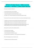 INTACC Prelim Exam &vert; 100&percnt; Correct Answers &vert; Verified &vert; Latest 2024 Version