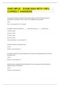 OHIO MPJE   EXAM 2024 WITH 100&percnt; CORRECT ANSWERS
