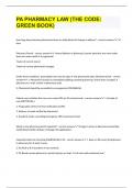 PA PHARMACY LAW &lpar;THE CODE&colon; GREEN BOOK&rpar;