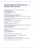 Nevada State Board of Cosmetology Exam BUNDLE-COMPLETE Questions and Answers 100&percnt; Correct