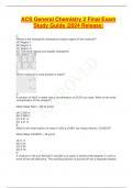 ACS General Chemistry 2 Final Exam  Study Guide |2024 Release|
