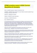 AAPC CPMA Practice EXAM BUNDLE&lpar;COMPLETE PACKAGE&rpar; Correct Questions & Answers