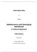 Download the official test bank for Adolescence and Emerging Adulthood,Arnett,5e