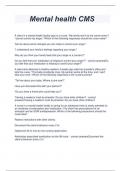 Mental health CMS