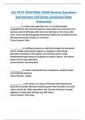 LSU PETE 1010 FINAL EXAM Review Questions  and Answers Fall Series &lpar;Louisiana State  University&rpar;