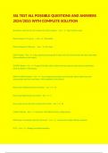 SSL TEST ALL POSSIBLE QUESTIONS AND ANSWERS 2024&sol;2025 WITH COMPLETE SOLUTION