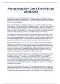 Pathophysiology Unit 2 Evolve&sol;Study  Guide&sol;Quiz