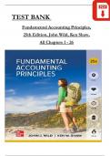 John Wild & Ken Shaw, Fundamental Accounting Principles, 25th Edition TEST BANK, Complete Chapters 1 - 26, Verified Latest Version