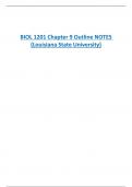 BIOL 1201 Chapter 9 Outline NOTES  (Louisiana State University)