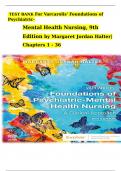  TEST BANK For Varcarolis' Foundations of Psychiatric- Mentals Health Nursing, 9th Edition by Margaret Jordan Halter| Complete Chapters 1-36