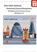 Cheol/Resnick, International Financial Management, 10th Edition, 2024 Solution Manual, Complete Chapters 1 - 21, Verified Latest Version