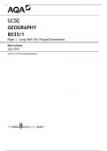 AQA GCSE GEOGRAPHY 80351 Paper 1 Living With The Physical Environment