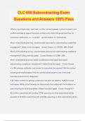 CLC 059 Subcontracting Exam Questions and Answers 100% Pass