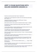 ARRT CI EXAM QUESTIONS WITH SOLVED ANSWERS GRADED A&plus;