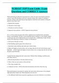 NURS347 TOP Exam Guide Exam  Questions and CORRECT Answers