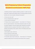 NHA Phlebotomy Patient Preparation Questions and Answers 100% Pass