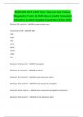 BSMCON NUR 2102 Test- Normal Lab Values&comma; Diagnostic Tests&comma; & Definitions &vert;with Complete Solutions &vert;Latest Update Questions 2024-2025