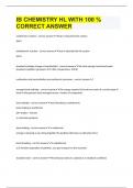 IB CHEMISTRY HL WITH 100 &percnt; CORRECT ANSWER