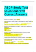 ABCP Study Test Questions with Correct Answers