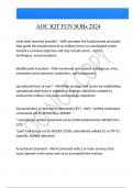 AOC IQT FUN SOBs 2024 Questions And Answers Latest &vert;Update&vert; Verified Answers 