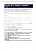 Maternal Child Nursing Cares Study  Guide