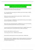 WKU Nursing Exam- mental health&vert; Questions with 100&percnt; Correct Answers &lpar;A Rated&rpar;