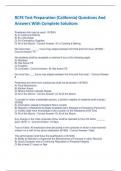 RCFE Test Preparation &lpar;California&rpar; Questions And  Answers With Complete Solutions