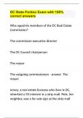 DC State Portion Exam with 100% correct answers