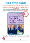 Test Bank for Davis Advantage for Psychiatric Mental Health Nursing 10th Edition Karyn Morgan, Mary Townsend Chapter 1-43Complete Guide A+