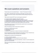 Wra exam questions and answers