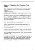 Special Education Certification Test 2024