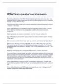 WRA Exam questions and answers 2024